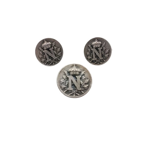 Vintage Kramer Napoleon Crest Crown Cufflinks and Tie Tack Set